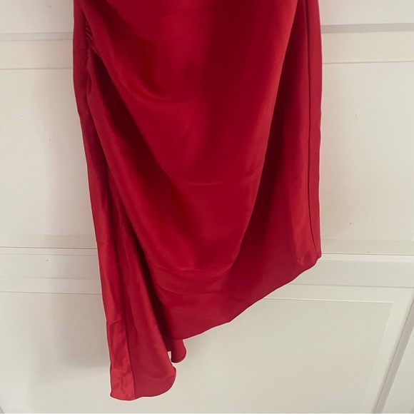 New! Nookie Red Gypsy Mini Halter Asymmetrical Mini Dress 37676 - Picture 7 of 12